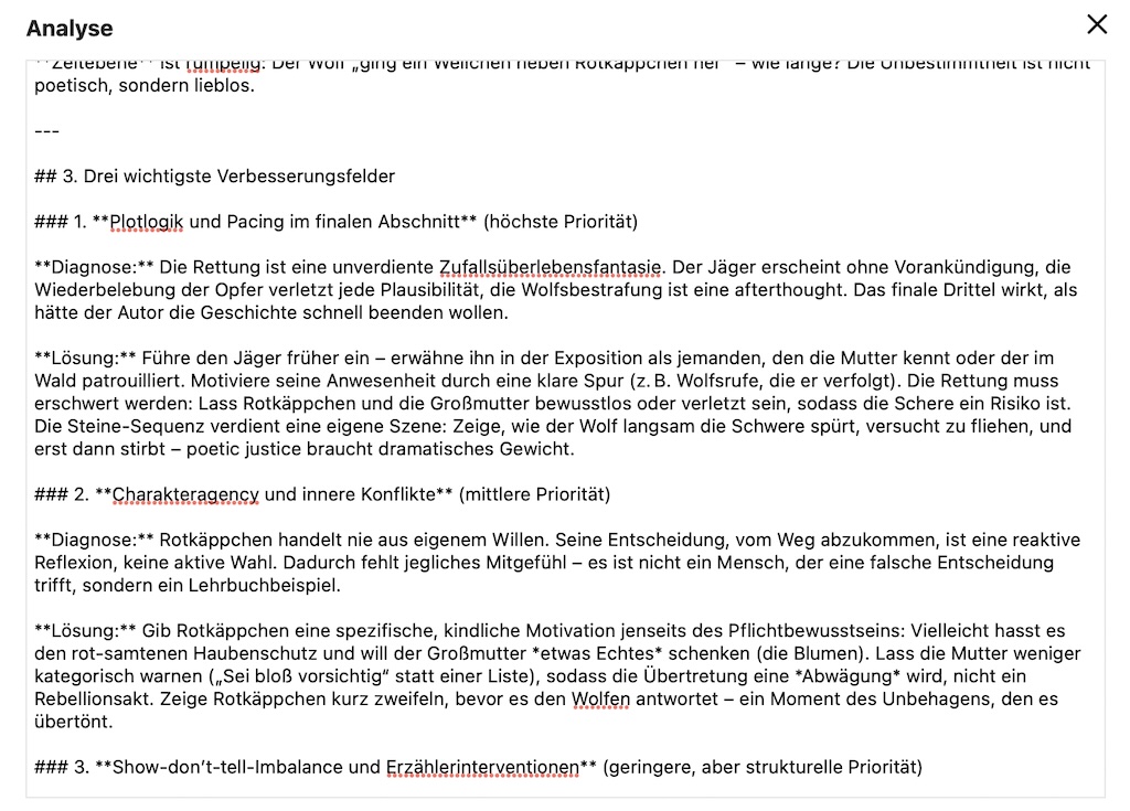 Analyse: Gesamteindruck, Detailanalyse und die drei wichtigsten Baustellen